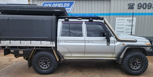  Toyota Landcruiser 79 Series Wheel 17x9 Dirty Life DT1’s Gunmetal Tyres 35x12.50R17 Toyo Open Country MT